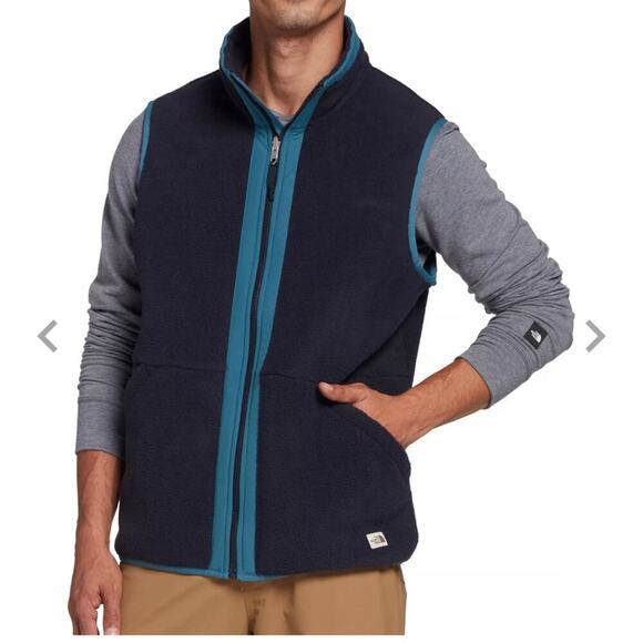 The North‎ Face blue fleece carbondale vest jacket size XL - Picture 1 of 7